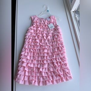Pink ruffled toddler dress sz 5T
